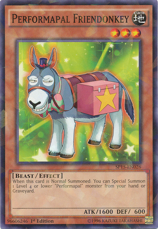 Performapal Friendonkey [SP15-EN026] Shatterfoil Rare | Odin's Place