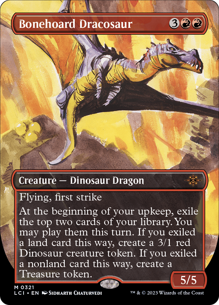 Bonehoard Dracosaur (Borderless) [The Lost Caverns of Ixalan] | Odin's Place