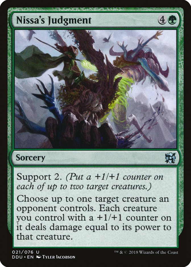 Nissa's Judgment (21) [Duel Decks: Elves vs. Inventors] | Odin's Place