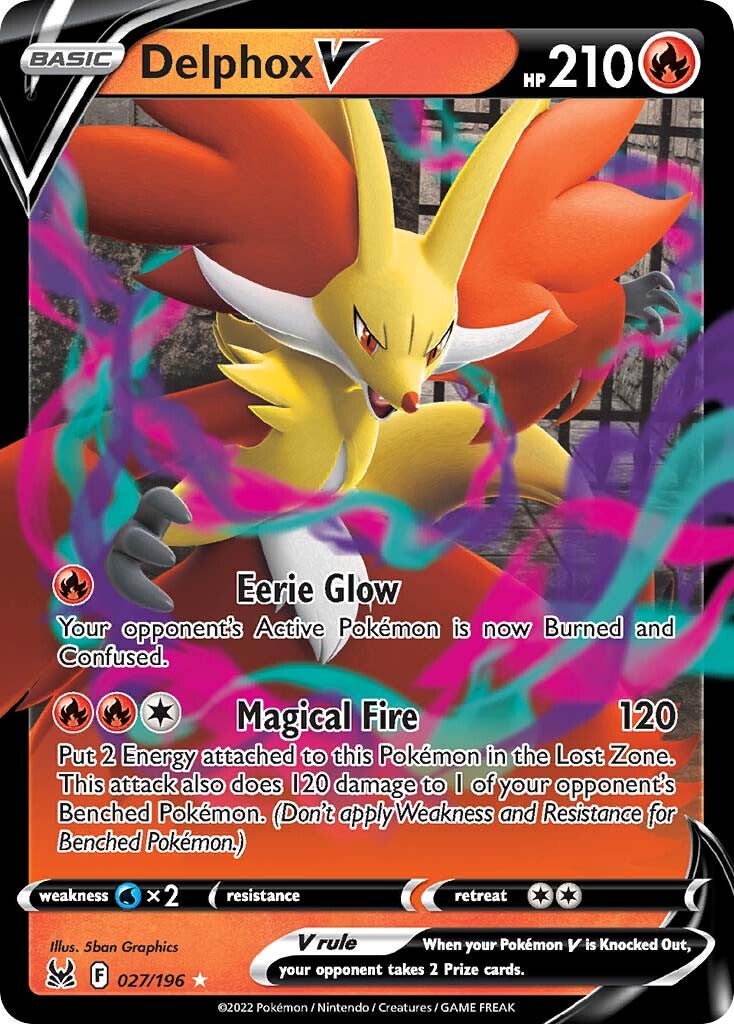 Delphox V (027/196) [Sword & Shield: Lost Origin] | Odin's Place