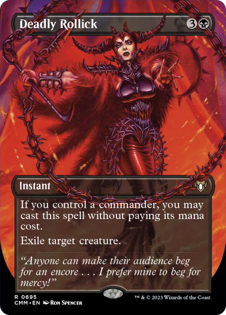 Deadly Rollick (Borderless Alternate Art) [Commander Masters] | Odin's Place