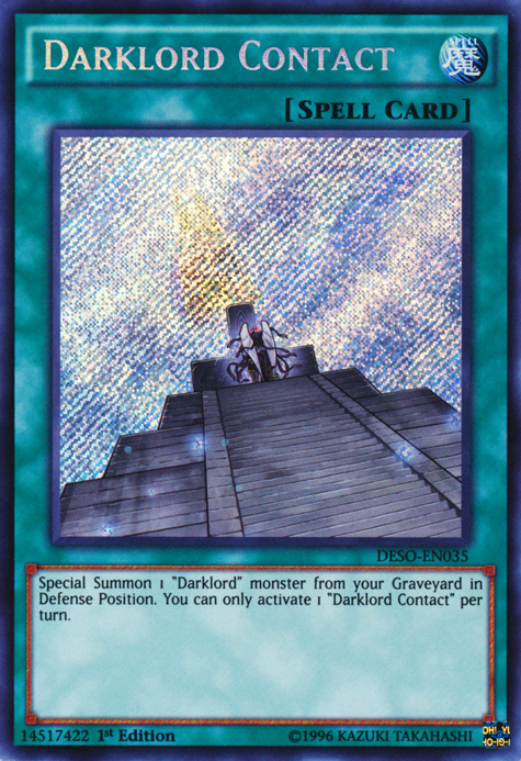 Darklord Contact [DESO-EN035] Secret Rare | Odin's Place