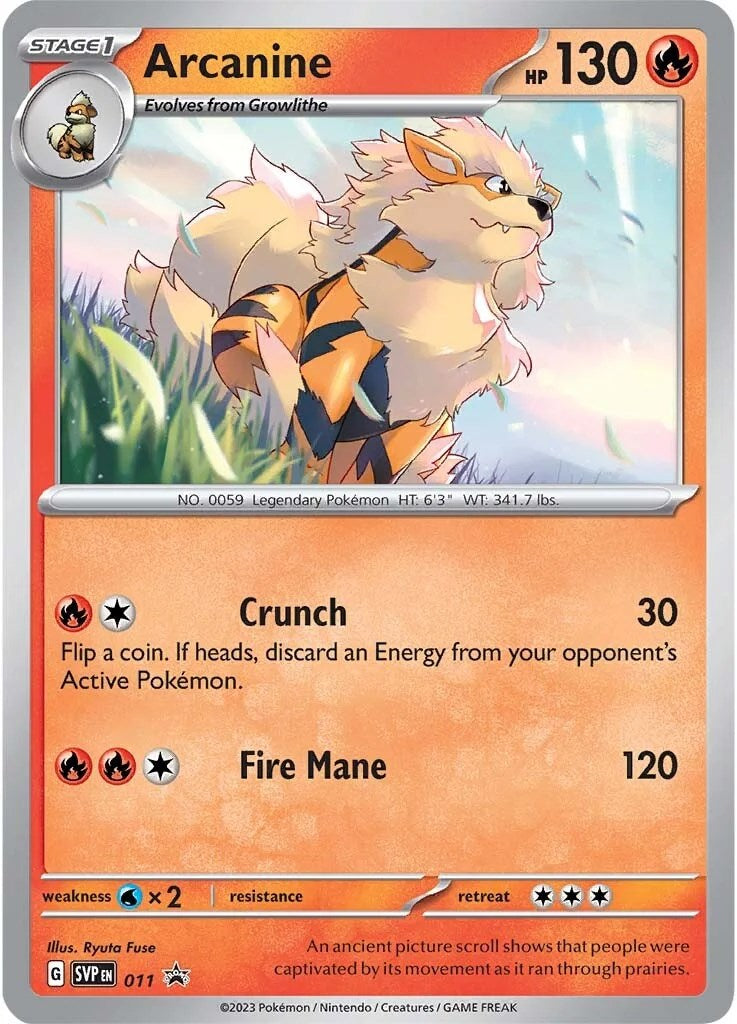 Arcanine (011) [Scarlet & Violet: Black Star Promos] | Odin's Place
