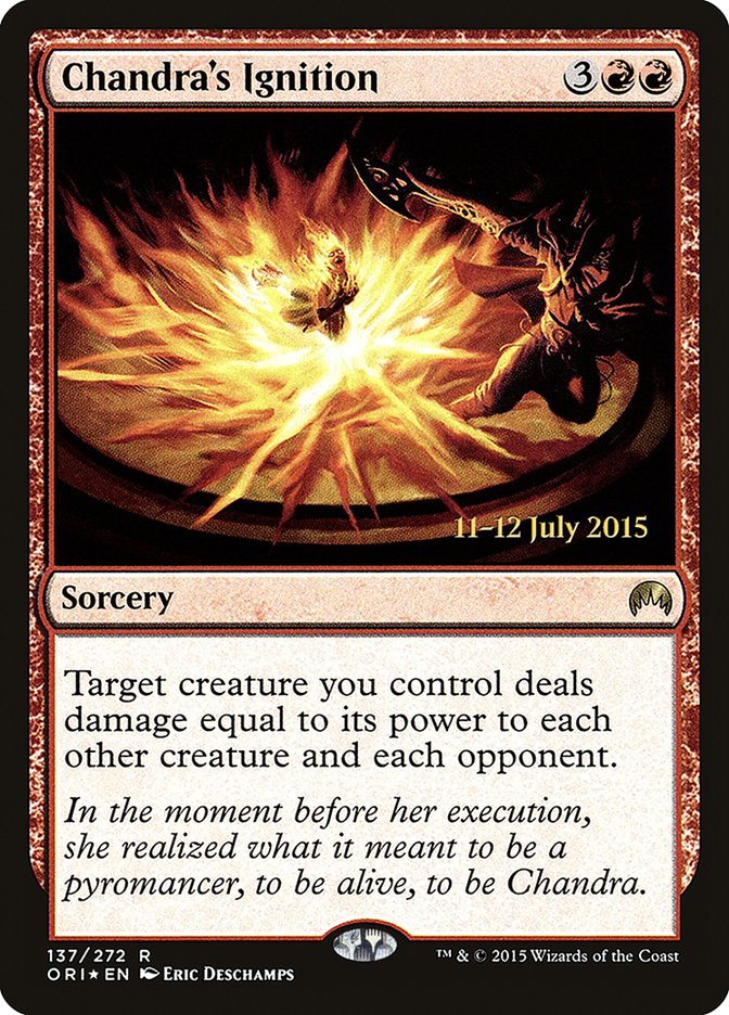Chandra's Ignition (137) [Magic Origins Prerelease Promos] | Odin's Place