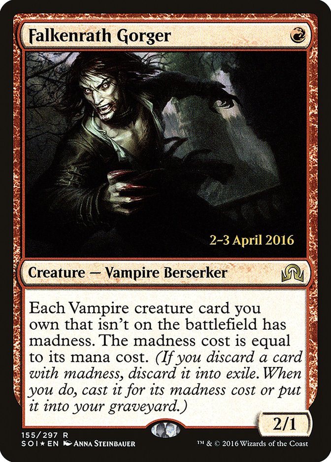 Falkenrath Gorger (155) [Shadows over Innistrad Prerelease Promos] | Odin's Place