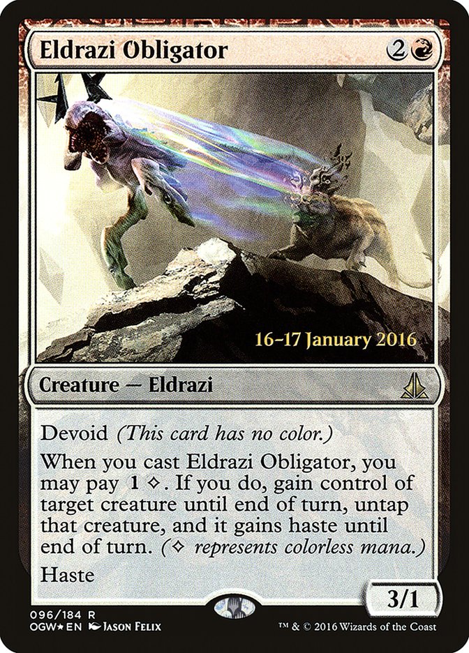 Eldrazi Obligator (96) [Oath of the Gatewatch Prerelease Promos] | Odin's Place