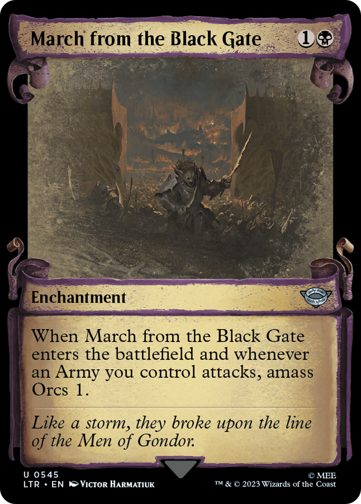 March from the Black Gate [The Lord of the Rings: Tales of Middle-Earth Showcase Scrolls] | Odin's Place