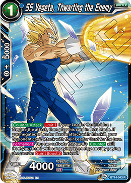 SS Vegeta, Thwarting the Enemy (BT14-043) [Cross Spirits] | Odin's Place