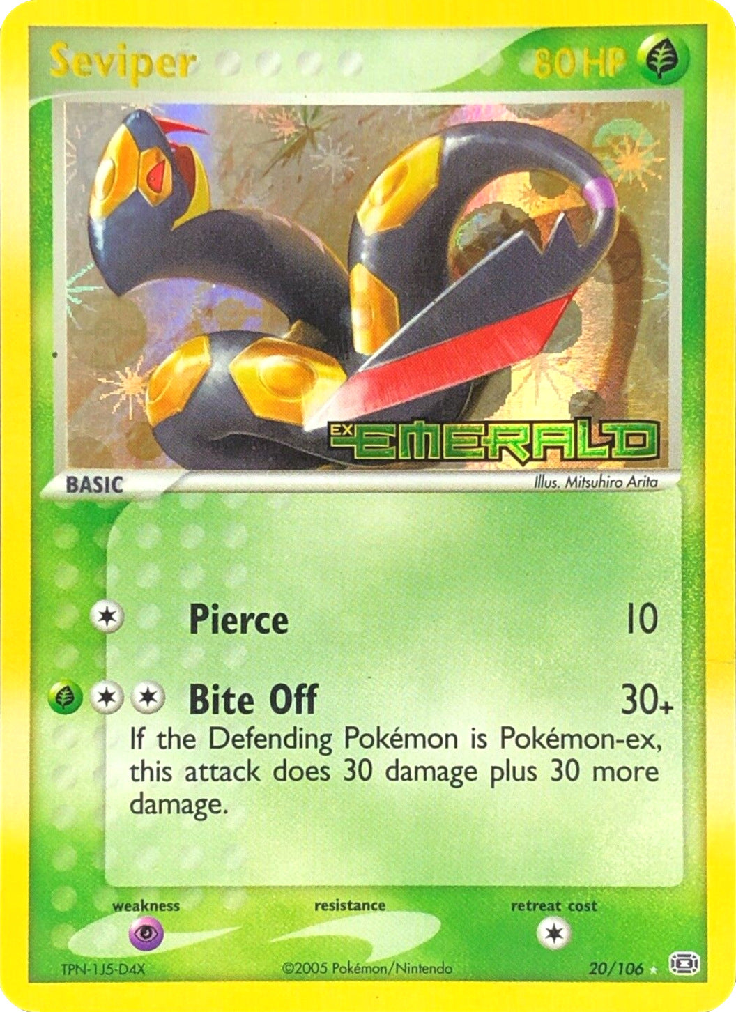Seviper (20/106) (Stamped) [EX: Emerald] | Odin's Place