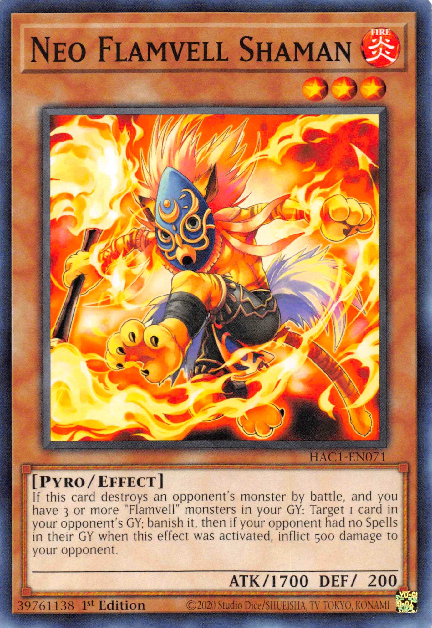 Neo Flamvell Shaman [HAC1-EN071] Common | Odin's Place