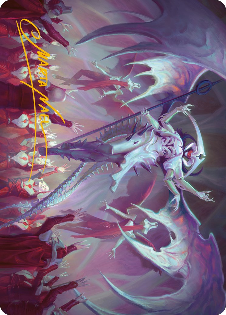 Atraxa, Grand Unifier Art Card (Gold-Stamped Signature) [Phyrexia: All Will Be One Art Series] | Odin's Place