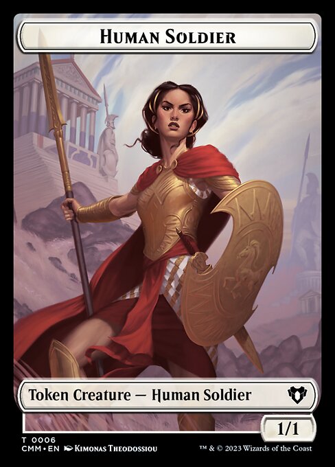 Elemental (0037) // Human Soldier Double-Sided Token [Commander Masters Tokens] | Odin's Place