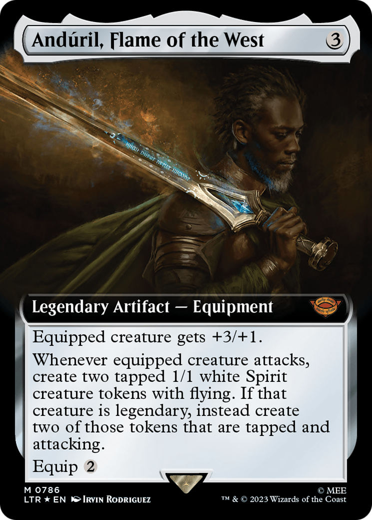 Anduril, Flame of the West (Extended Art) (Surge Foil) [The Lord of the Rings: Tales of Middle-Earth] | Odin's Place