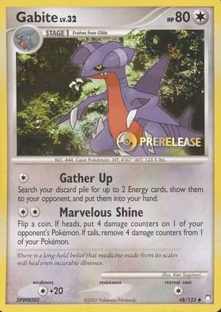 Gabite (48/123) (Prerelease Promo) [Diamond & Pearl: Black Star Promos] | Odin's Place
