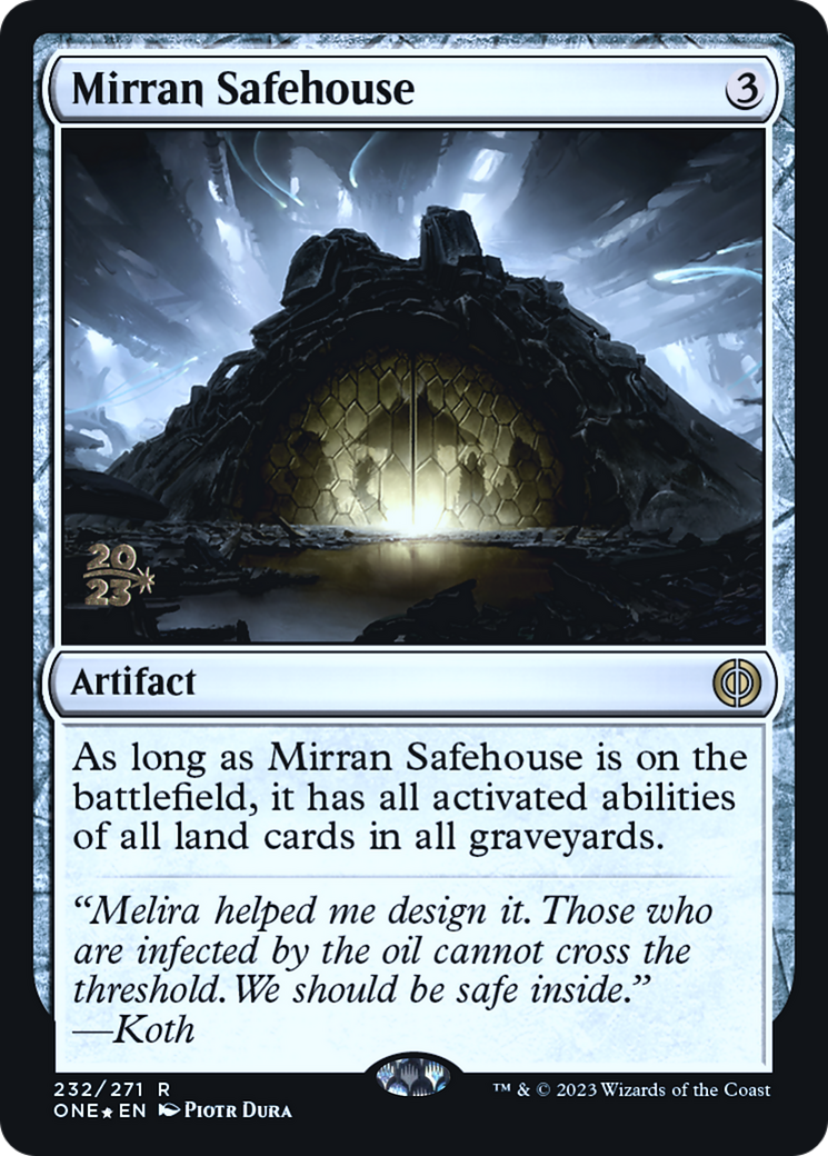 Mirran Safehouse [Phyrexia: All Will Be One Prerelease Promos] | Odin's Place