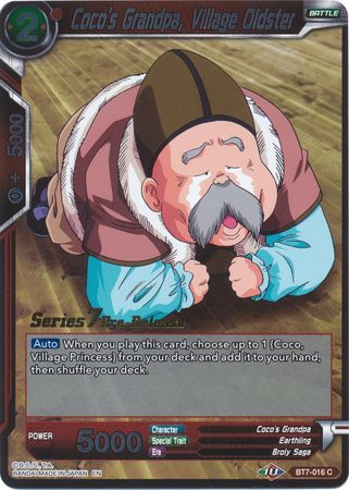 Coco's Grandpa, Village Oldster (BT7-016_PR) [Assault of the Saiyans Prerelease Promos] | Odin's Place