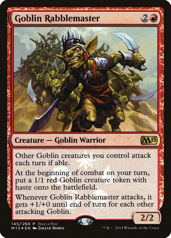 Goblin Rabblemaster (145) (Buy-A-Box) [Magic 2015 Promos] | Odin's Place