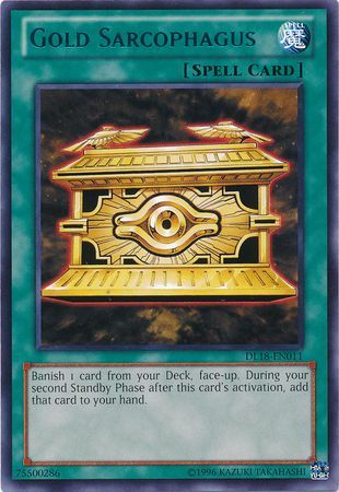 Gold Sarcophagus (Blue) [DL18-EN011] Rare | Odin's Place