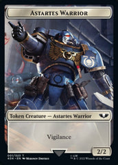 Astartes Warrior // Clue Double-Sided Token (Surge Foil) [Warhammer 40,000 Tokens] | Odin's Place