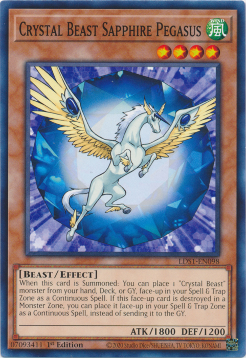 Crystal Beast Sapphire Pegasus [LDS1-EN098] Common | Odin's Place