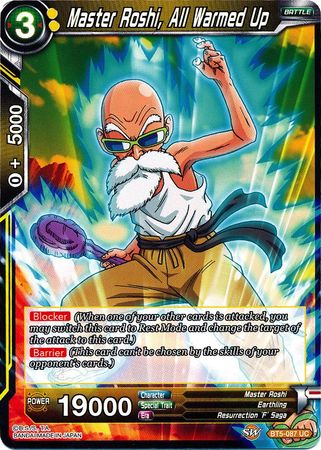 Master Roshi, All Warmed Up (BT5-087) [Miraculous Revival] | Odin's Place