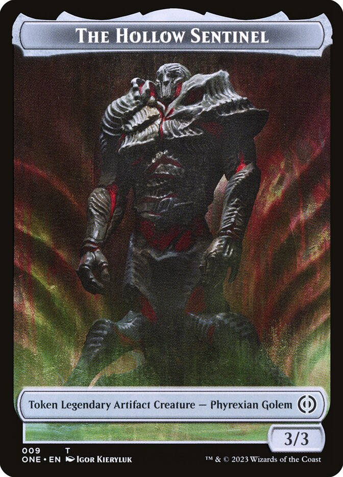Phyrexian Goblin // The Hollow Sentinel Double-Sided Token [Phyrexia: All Will Be One Tokens] | Odin's Place