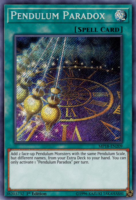 Pendulum Paradox [MP18-EN209] Secret Rare | Odin's Place