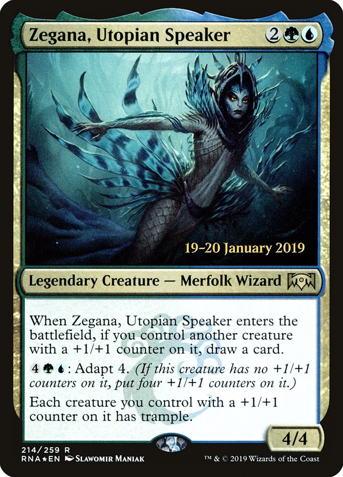 Zegana, Utopian Speaker (214) [Ravnica Allegiance Prerelease Promos] | Odin's Place