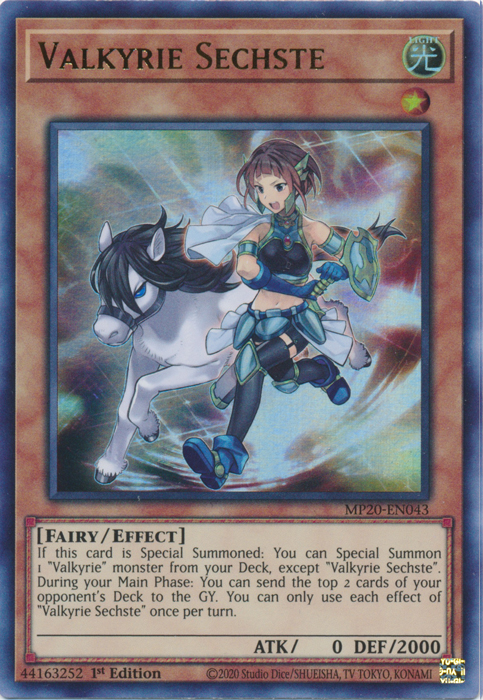 Valkyrie Sechste [MP20-EN043] Ultra Rare | Odin's Place