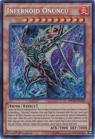 Infernoid Onuncu [MP15-EN209] Secret Rare | Odin's Place