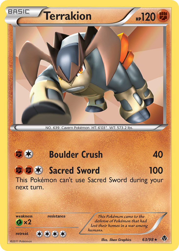 Terrakion (63/98) [Black & White: Emerging Powers] | Odin's Place