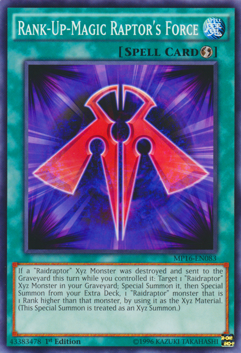 Rank-Up-Magic Raptor's Force [MP16-EN083] Common | Odin's Place