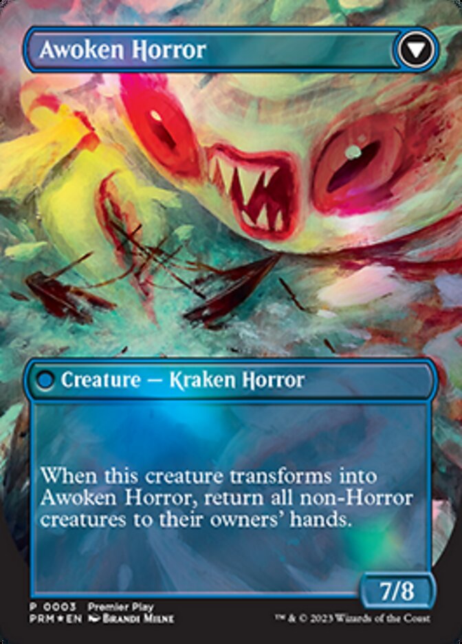 Thing in the Ice // Awoken Horror (Borderless Alternate Art) [Regional Championship Qualifiers 2023] | Odin's Place