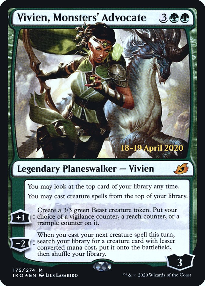 Vivien, Monsters' Advocate [Ikoria: Lair of Behemoths Prerelease Promos] | Odin's Place
