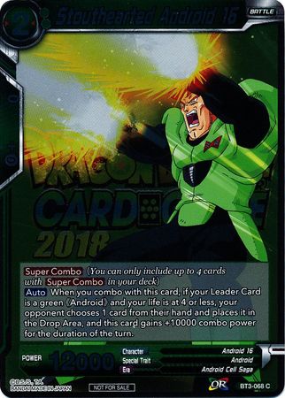 Stouthearted Android 16 (Metallic Foil) (Event Pack 2018) (BT3-068) [Promotion Cards] | Odin's Place