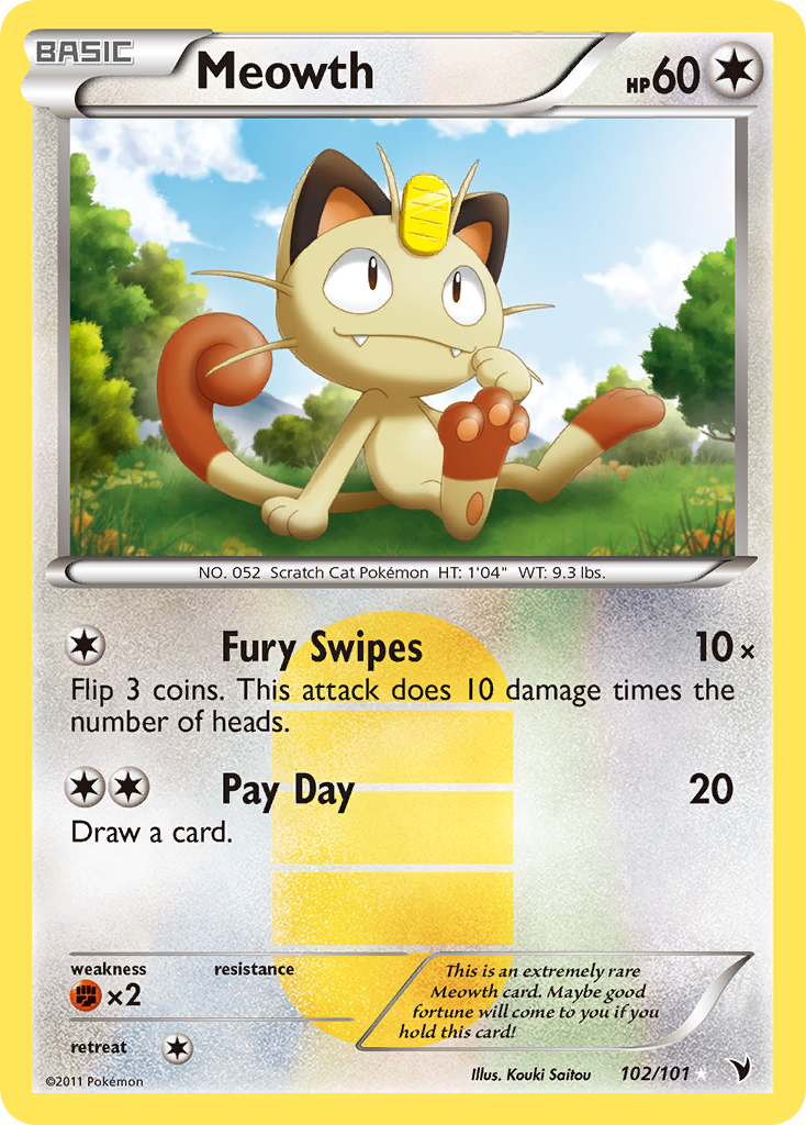 Meowth (102/101) [Black & White: Noble Victories] | Odin's Place
