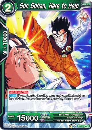 Son Gohan, Here to Help (BT11-077) [Vermilion Bloodline] | Odin's Place