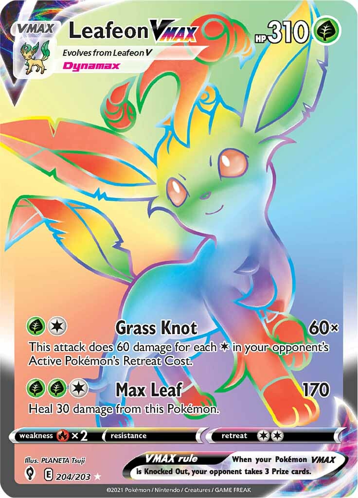 Leafeon VMAX (204/203) [Sword & Shield: Evolving Skies] | Odin's Place