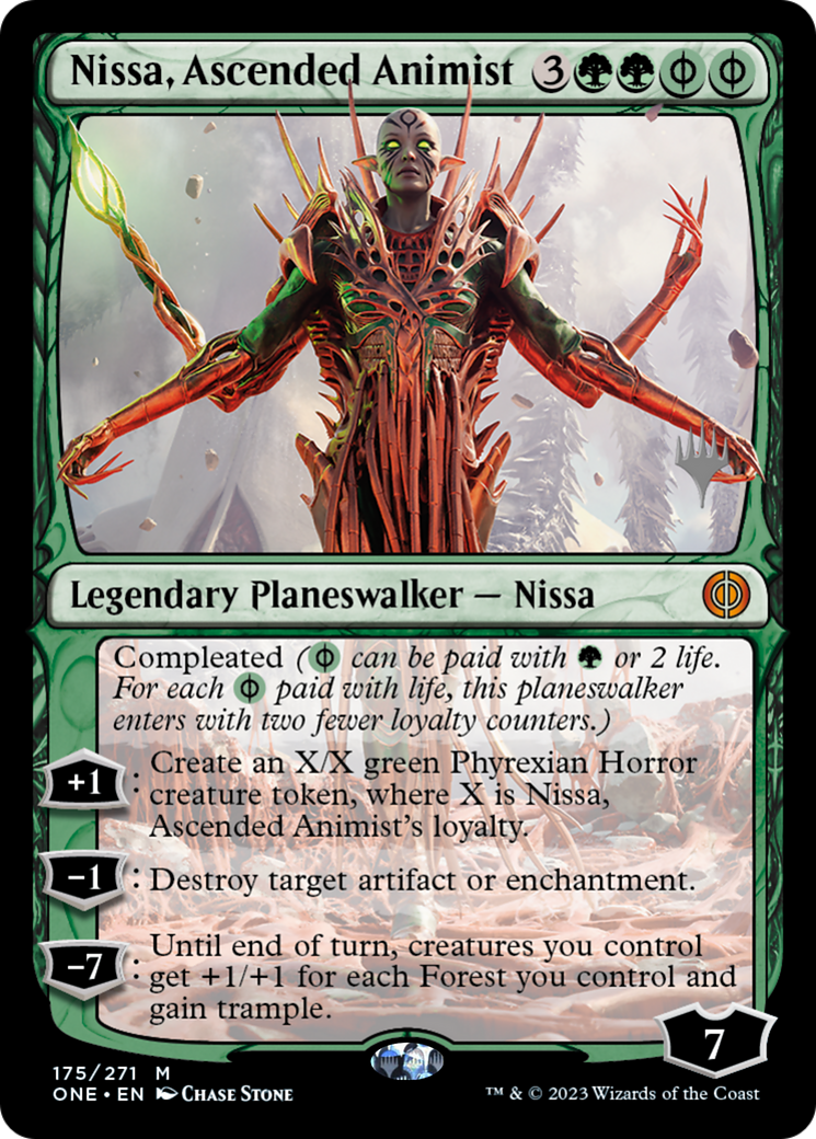 Nissa, Ascended Animist (Promo Pack) [Phyrexia: All Will Be One Promos] | Odin's Place