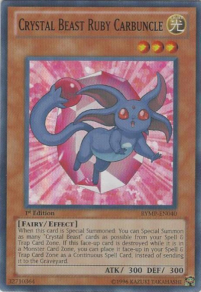 Crystal Beast Ruby Carbuncle [RYMP-EN040] Super Rare | Odin's Place