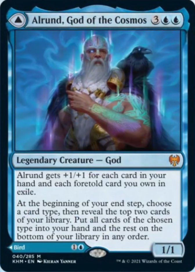 Alrund, God of the Cosmos // Hakka, Whispering Raven [Kaldheim] | Odin's Place