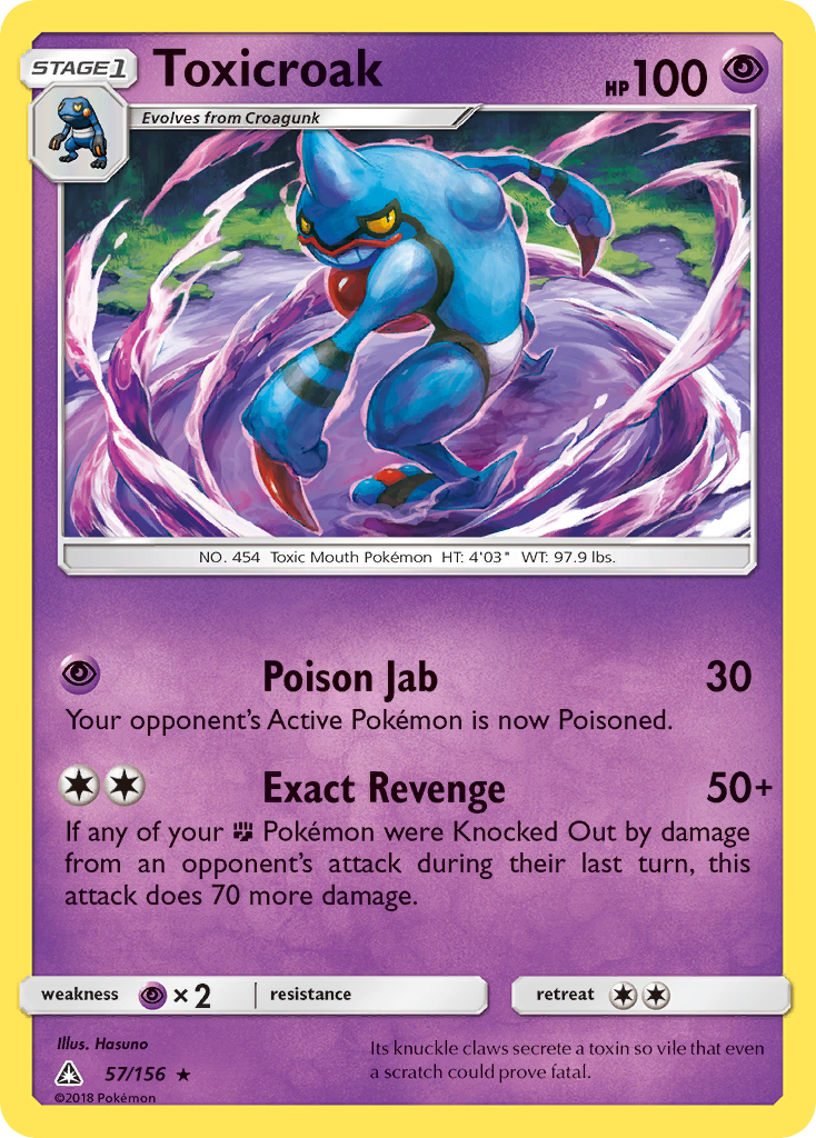 Toxicroak (57/156) [Sun & Moon: Ultra Prism] | Odin's Place