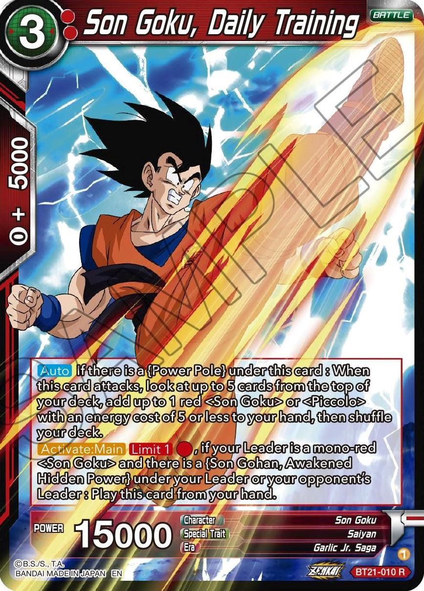 Son Goku, Daily Training (BT21-010) [Wild Resurgence] | Odin's Place