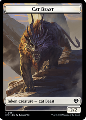 Cleric // Cat Beast Double-Sided Token [Commander Masters Tokens] | Odin's Place
