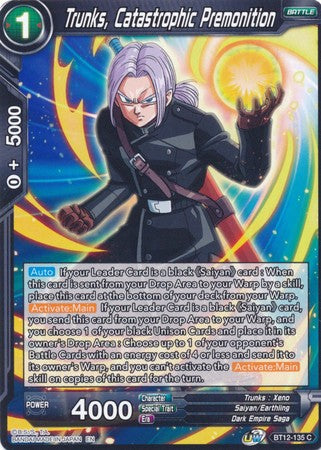 Trunks, Catastrophic Premonition (BT12-135) [Vicious Rejuvenation] | Odin's Place