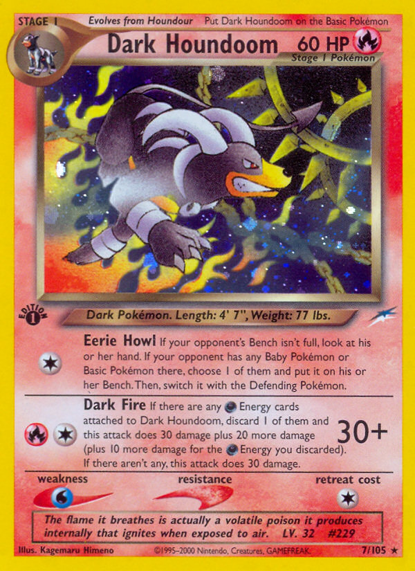 Dark Houndoom (7/105) [Neo Destiny 1st Edition] | Odin's Place