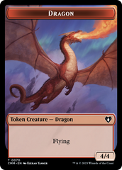 Dragon // Kor Ally Double-Sided Token [Commander Masters Tokens] | Odin's Place