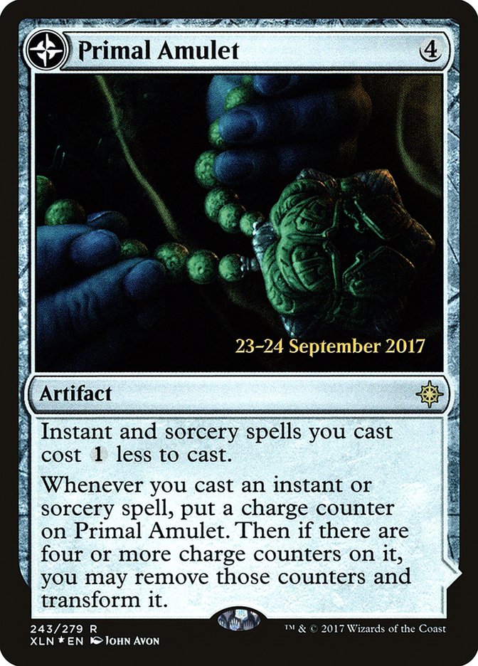 Primal Amulet // Primal Wellspring [Ixalan Prerelease Promos] | Odin's Place