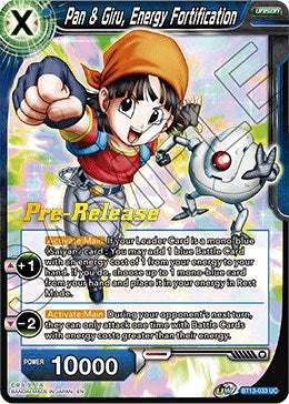 Pan & Giru, Energy Fortification (BT13-033) [Supreme Rivalry Prerelease Promos] | Odin's Place