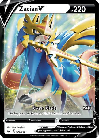 Zacian V (138/202) (Jumbo Card) [Sword & Shield: Base Set] | Odin's Place